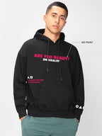 Bewakoof Heavy Duty 1.0 Official Squid Game Merchandise Mens Graphic Printed Oversized Fit Full Sleeve Fleece Hoodies_657415_Bl