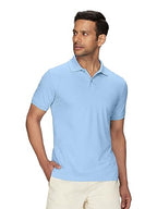 XYXX Mens Cotton Solid Regular Fit Shirt (XY_CR14_Polo Tshirt_1_Sky Blue
