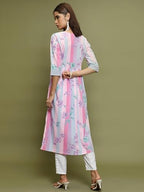 Ketch WomenS Polyester Regular Fit Kurta (Khku000443_Pink Multi