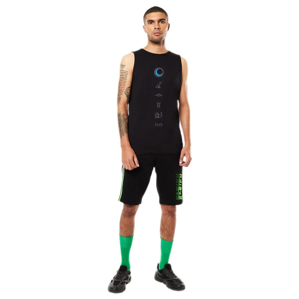 Bewakoof Men Marvels Moon Knight Graphic Print Black Sleeveless Round Neck Vest