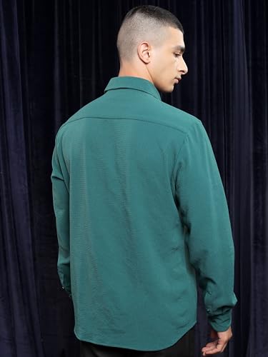 Ketch MenS Slim Fit Shirt (Khsh001844_Teal
