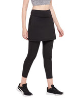 Clovia WomenS Snug-Fit High Rise Active Skirt With Attached Tights