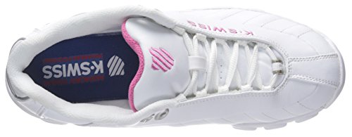 K-Swiss Women's ST329 CMF Sneaker, White/Shocking Pink, 7 W