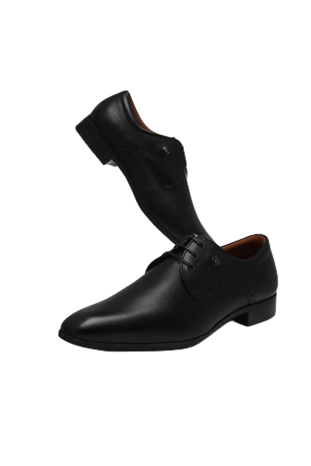 Louis Philippe MenS Formal Black Leather Derby Shoes (10 Uk)