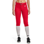 Under Armour Womens Utility Softball Pants 22, (600) Red / / White, X-Small