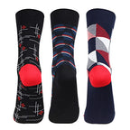 Bonjour Designer Office/Business/Formal Crew Socks For Men - Pack Of 3