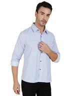Kotty Mens Striped Polycotton Full Sleeves Shirts(Multicolor,Xl)