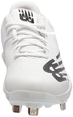 New Balance Men's FuelCell 4040 V6 Metal Baseball Shoe, White/Black, 10.5
