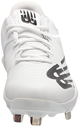 New Balance Men's FuelCell 4040 V6 Metal Baseball Shoe, White/Black, 10.5