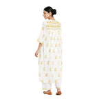 Fabindia Women Printed 2 Piece Kurta Et Cotton_Yellow