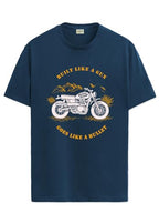 ADRO Mens Royal Bike Design Printed 100% Cotton T-Shirt - Regular Fit, Printed T-Shirts for Men (RN24-RYL-SB_Teal_M)