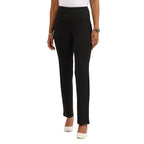 BlissClub AM:PM Cotton Flare Pants -Tall Above 55, Highwaisted, Wide Waistband, 4 Pockets, 95% Cotton