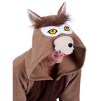 RG Costumes Men's Graywind Wolf Hoodie, Brown, Large