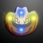 Cowboy Hat Flashing Body Light Lapel Pins by Blinkee