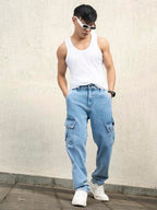 Hubberholme Men Cotton Relaxed Fit Mid-Rise Jeans 10