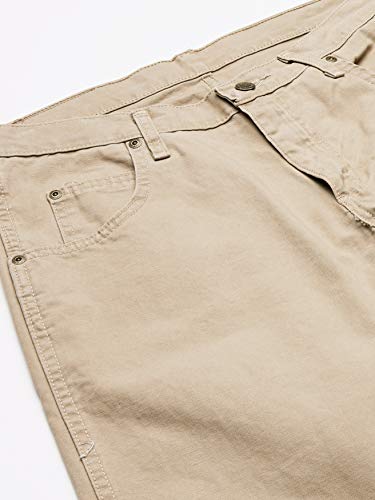 Wrangler mens Rugged Wear Relaxed Fit Straight Leg Canvas casual pants, Golden Khaki Canvas, 38W x 32L US