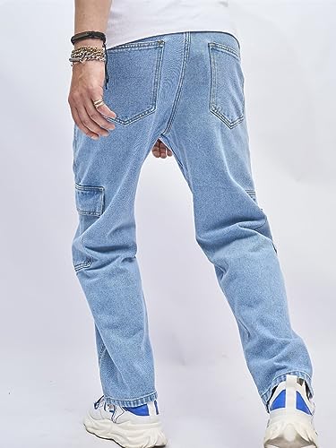 GRECIILOOKS Regular Cargo Pant Baggy Loose Fit | Cotton Jeans for Men