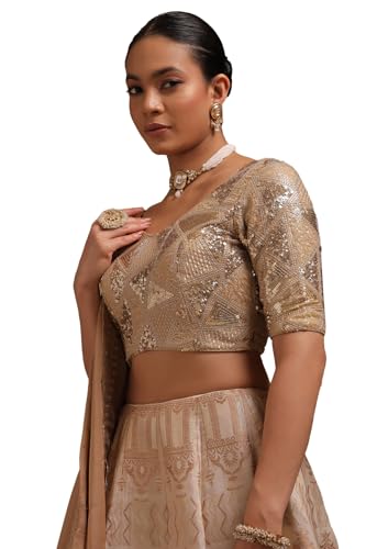 Soch Women Georgette Embellished Short Sleeves Regular Fit Blouse