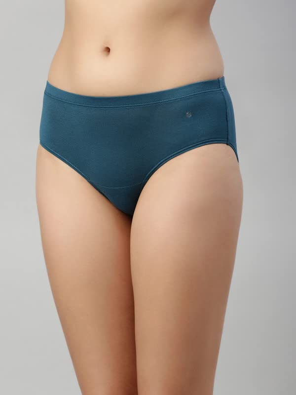 Enamor Stretchable Cotton Hipster Panties for Women Pack of 5, Full Coverage Grip Fit with Antimicrobial & Stain Release Technol