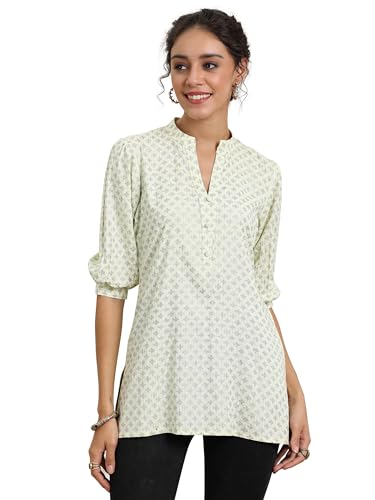 Libas Women'S Cotton Blend Ethnic Motifs Regular Kurti (29613 Yellow