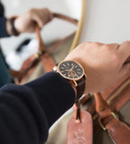 Bulova Men's Classic 3-Hand Automatic Leather Strap Watch, 21-jewels, Hack Feature, Luminous Hands and Markers,Open Aperture and