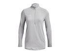 Under Armour Women's Team Tech Long Sleeve Half Zip, Mod Gray Light Heather-white, Large