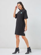 Bewakoof Official Disney Merchandise WomenS Graphic Print Oversized Fit Half Sleeve Round Neck Cotton Jersey T-Shirt Dress 6033