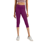 BlissClub Womens The Ultimate Capris, 3/4th Length Pants, Super- High Waist, 2 Pockets, Wide Waistband, Activewear for Women