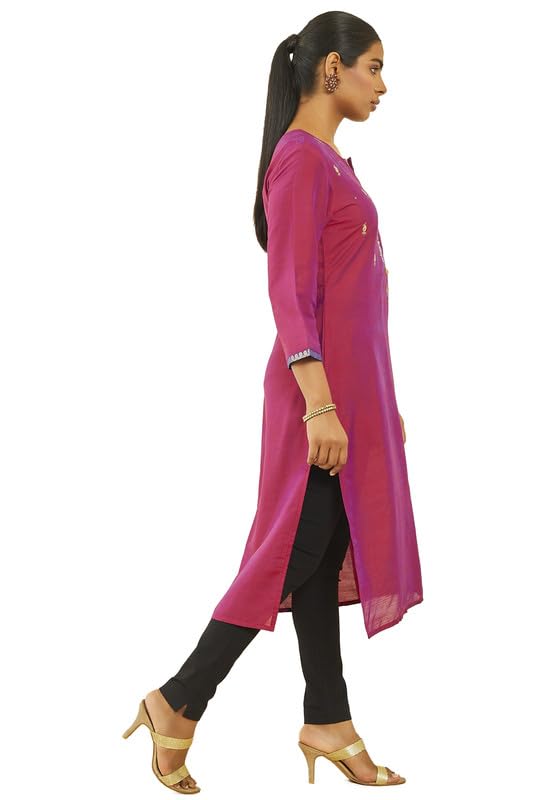 Soch Silk Blend Women Regular Kurtas