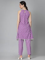 Stylum Women'S Ethnic Motif Printed Rayon Co-Ord Set (Cstangopurple_Purple)