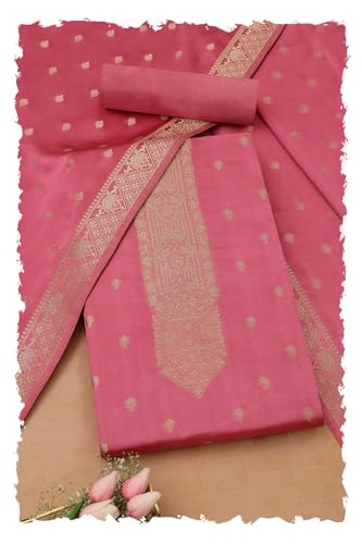 Soch Women Gajji Silk Zari Woven Unstitched Dress Material with Zari Woven