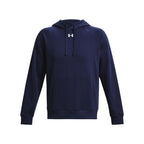 Under Armour Men's Rival Fleece Hoodie, (410) Midnight Navy / / White, X-Large