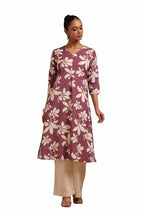 Soch Women'S Pure Cotton Floral Regular Kurta (Cws5Ku61395_Purple