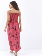 Ketch WomenS Polyester Modern Midi Casual Dress (Khj6000138_Rose