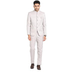 Turtle Men Terry Rayon Mandarin Collar Tailored Fit Heather Grey 2 Piece Party Suits