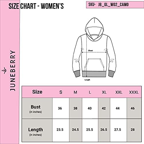 JUNEBERRY Womens Cotton Blend Hooded Neck Sweatshirt