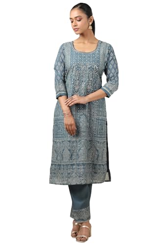 Soch Women Chanderi Ethnic Kurta Set with Beads and Stones