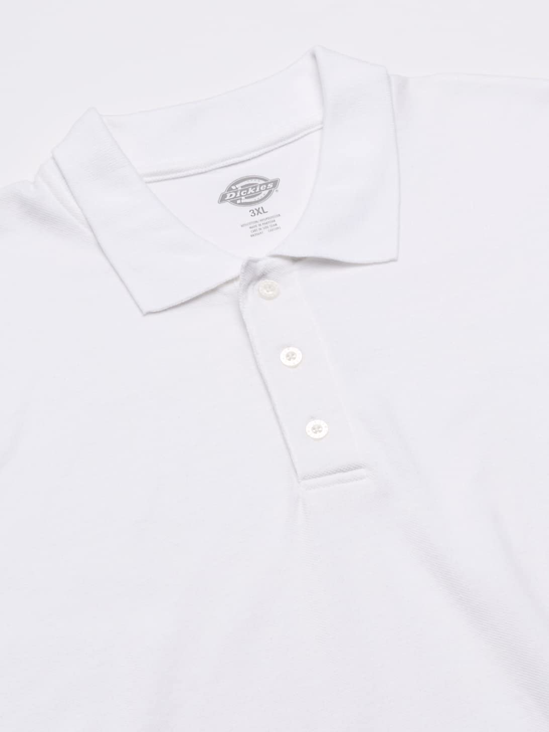 Dickies mens Short-sleeve Pique polo shirts, White, X-Large US