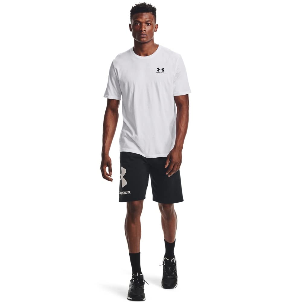 Under Armour Men's Sportstyle Left Chest Short-Sleeve T-Shirt, White (100)/Black, X-Small