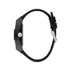 GUESS Men's Trend Multifunction 43mm Watch - Black Dial with Black Matte Polycarbonate Case & Silicone Strap