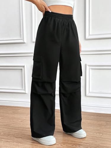 GRECIILOOKS Womens Regular Fit Cargo Pant (GL-W-TP-1082_Black