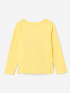 The Souled Store Full-Sleeve Essentials : Bee Happy Full Sleeves Round Neck Graphic Printed Regular Fit Cotton T-Shirts for Girl
