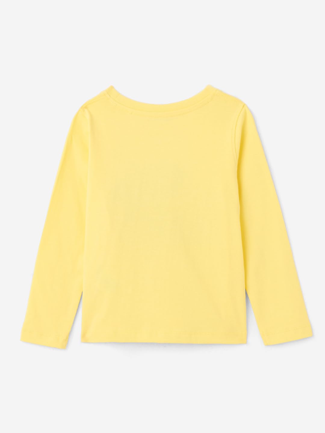 The Souled Store Full-Sleeve Essentials : Bee Happy Full Sleeves Round Neck Graphic Printed Regular Fit Cotton T-Shirts for Girl