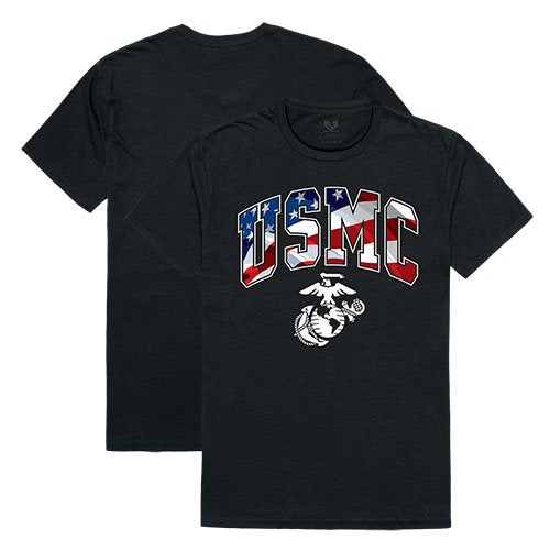 Flag Letter Tee, Marines, Black, L