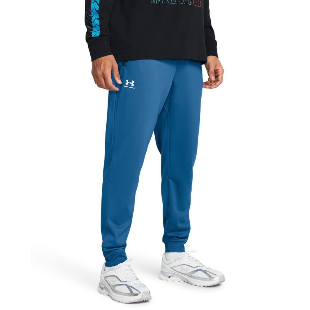 Under Armour Men's Sportstyle Tricot Joggers, (406) Photon Blue / / White, Small