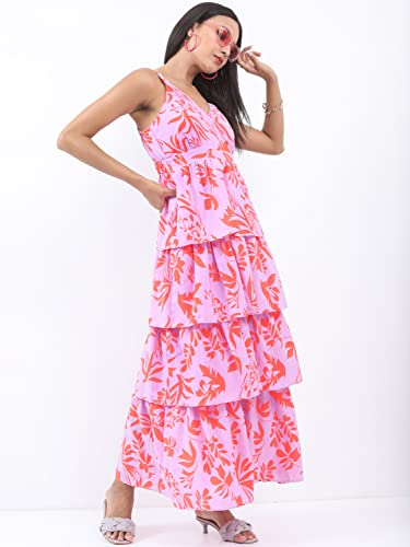 Ketch WomenS Polyester A-Line Maxi Casual Dress (Khj6000236_Lilac