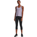 Under Armour Womens HeatGear Armour High Waisted Pocketed No-Slip Capri , Black (001)/White , Small