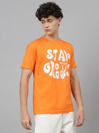LookMark Mens Printed Pure Cotton Oversized Round Neck Longline Drop Shoulder Short Sleeve Tshirt