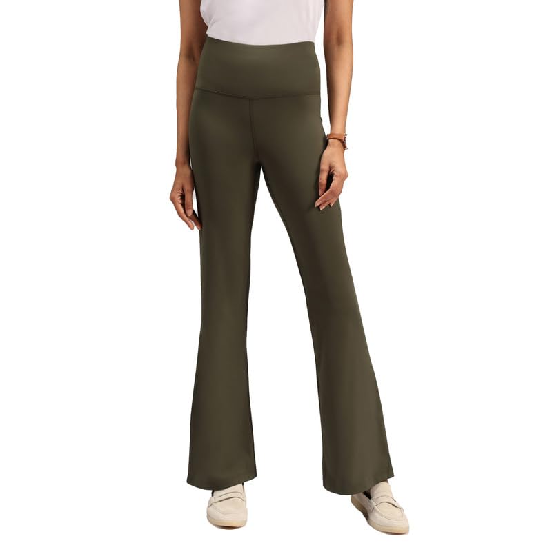 BlissClub Ultimate Flare Pants Lite Regular for Women Upto 54 ft | High Waist Trousers and Formal Pants for Office wear | Comfo
