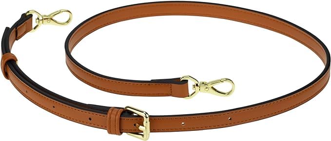 Valerie Brown Pu Leather Adjustable Crossbody Bag Strap Replacement For Small To Medium Bags